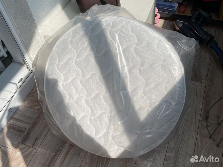 Детский матрарас и наматрасник круглый диаметр 75