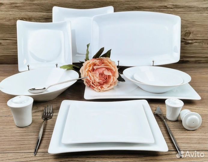 Обеденный сервиз 30 предметов Кашемир Вайт