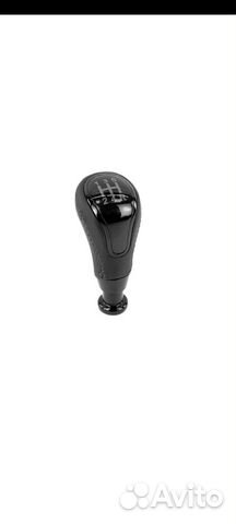 Ручка кпп Приора 2 верх черная строчка чёрный лак