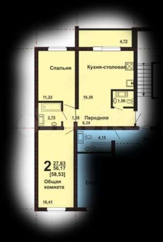 3-к. квартира, 55,8 м², 5/10 эт.