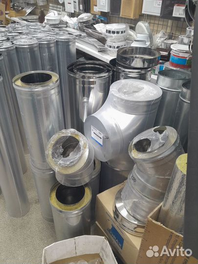 Дымоход/ Труба-сэндвич, отвод, тройник