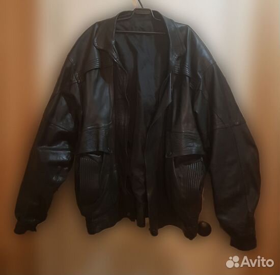Кожанный бомбер винтаж