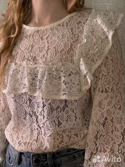 Кружевная блузка h&m