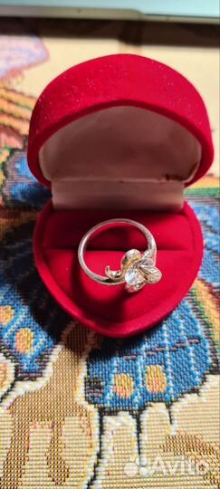 Серебряное кольцо женское с змеей