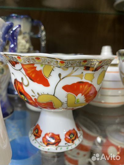 Ваза для фруктов на ножке СССР