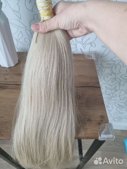 Волосы для наращивания блонд 65 см
