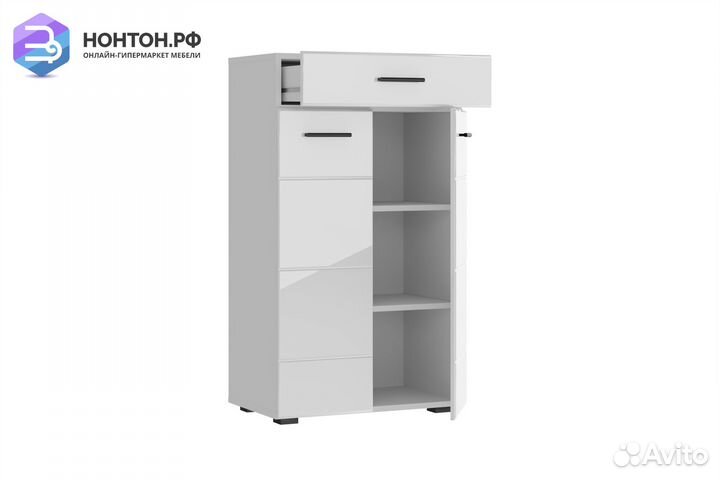 Комод Gloss кмв-60 белый глянец / белый бриллиант