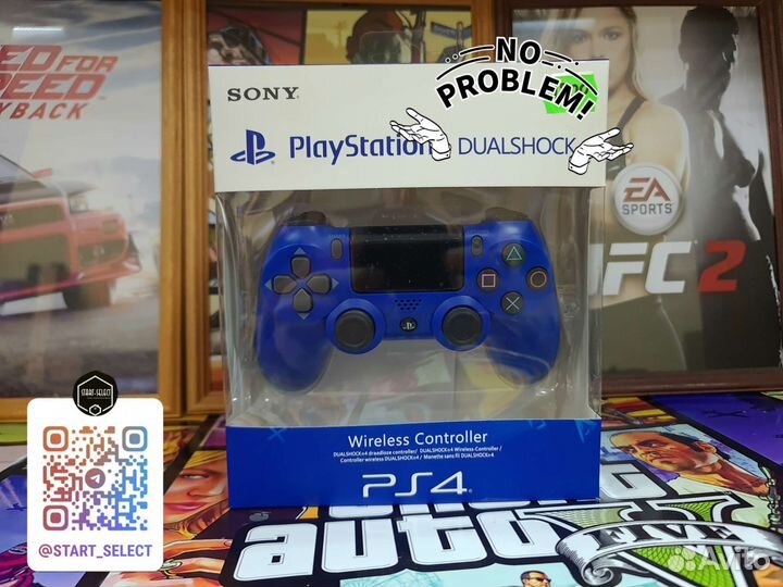 Геймпад Ps4 Синий V2 New