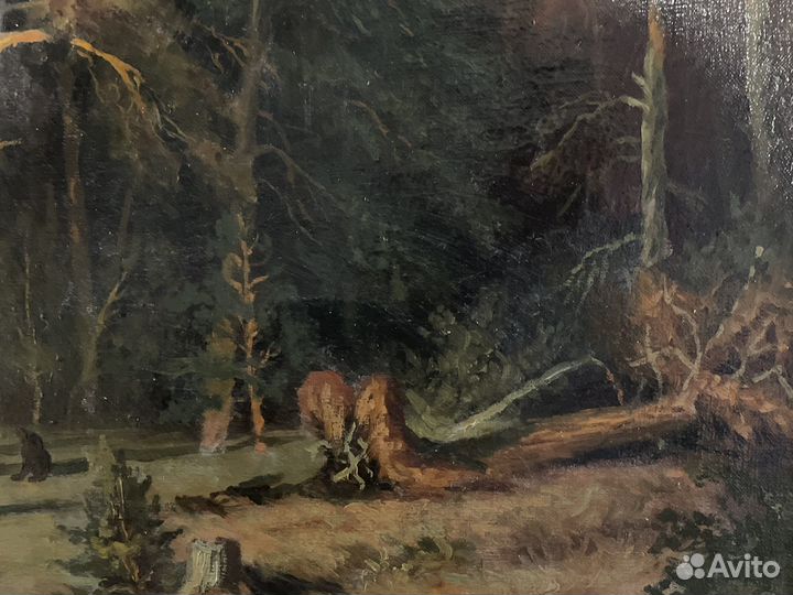 Репродукция Шишкина (холст,масло)