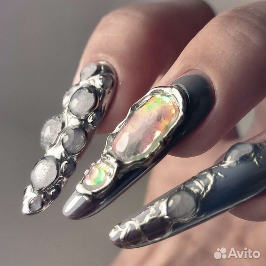 Крейзи маникюр / Наращивание ногтей / Треш дизайны