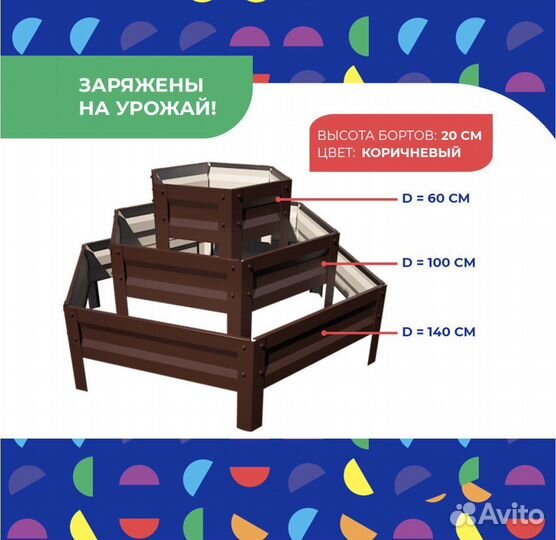 Клумба 3 яруса