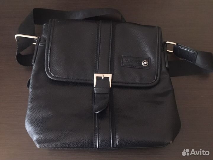 Мужская кожаная сумка через плечо бу