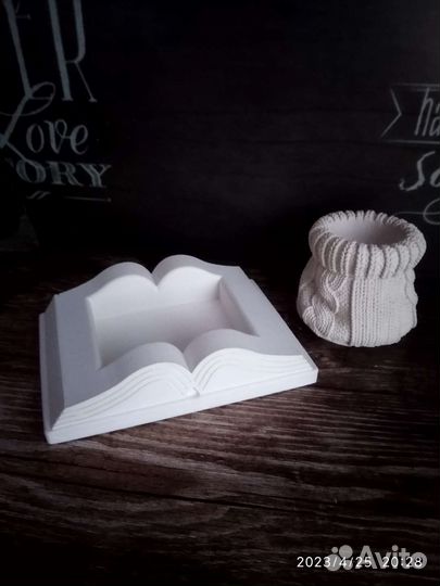 Кашпо гипсовое. Для мыльных букетов