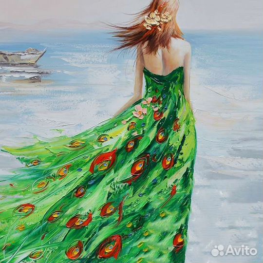 Картина маслом на холсте Девушка