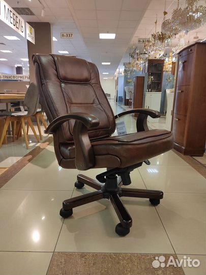 Кресло руководителя натуральная кожа