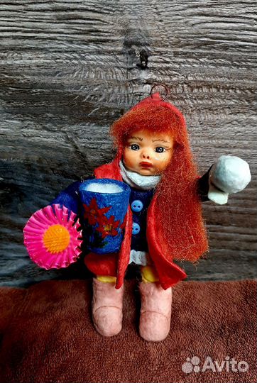 Ватная игрушка на елку