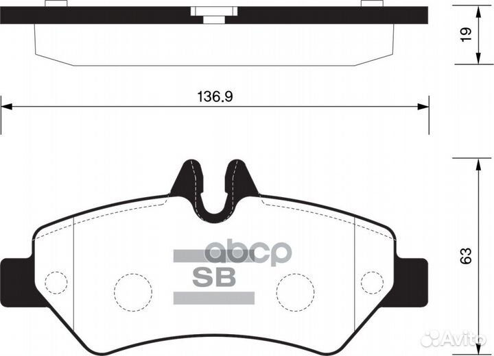 SP1562 колодки дисковые зад. MB Sprinter