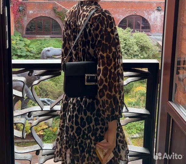 Платье babydoll женское леопардовое