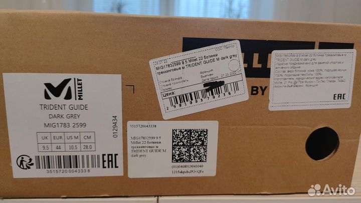 Треккинговые ботинки Millet trident guide M