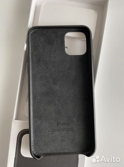 Новый Чехол iPhone 11 pro max оригинал кожа черный