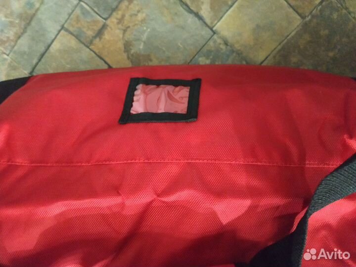 Баул хоккейный 36 сумка без колёс красный 1 карман