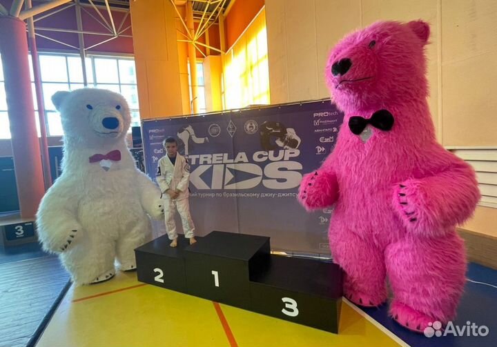 Ростовая кукла белый медведь Надувной мишка