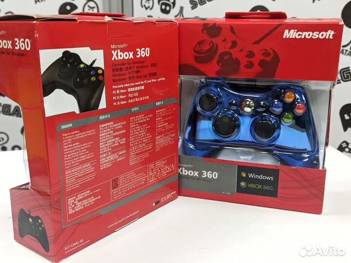Геймпад xbox 360 Chrome Blue Проводной NeW