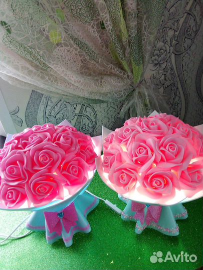 Светильник Букет роз из изолона Ростовые цветы