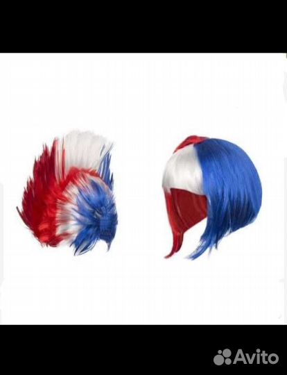 Парик фанат флаг россия