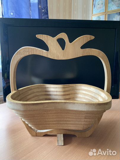 Ваза для фруктов деревянная складная