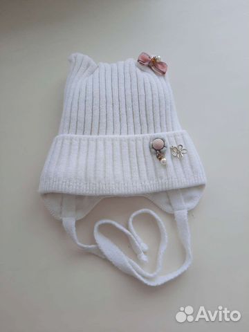Шапка для девочки демисезонная 44-46