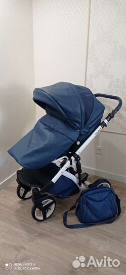 Коляска польская Lonex 3в1 Экокожа