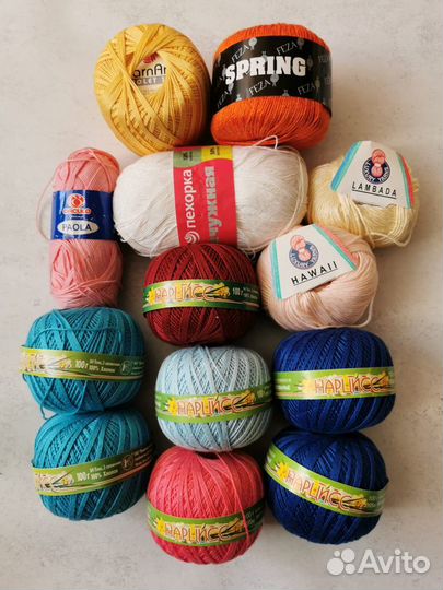 Пряжа. Набор из 13 мотков