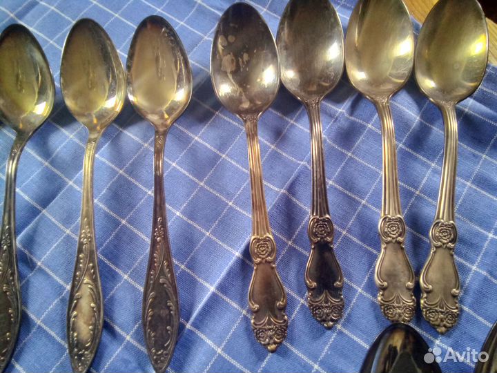 Лот 2. Мельхиор ложки,разные