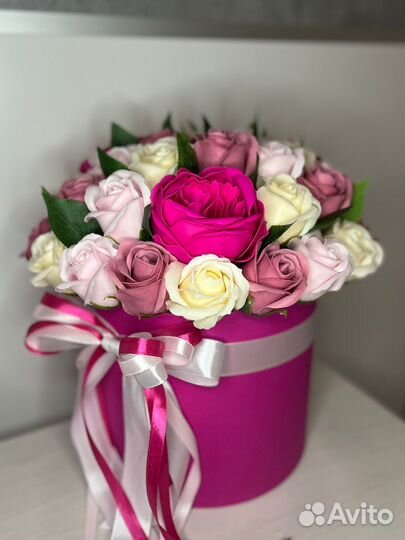 Букет из мыльных роз