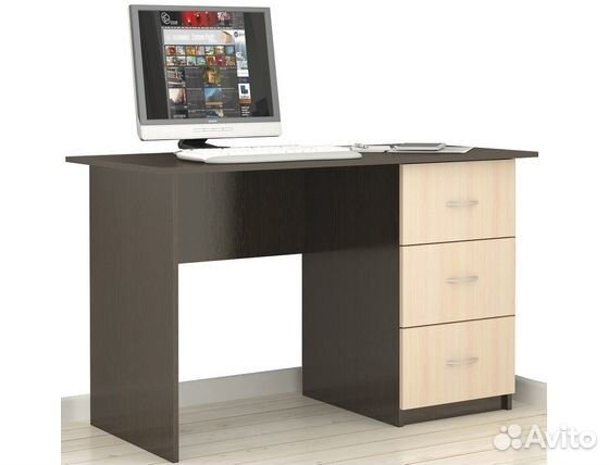 Стол компьютерный Сити-1 лдсп тэкс венге, дуб моло