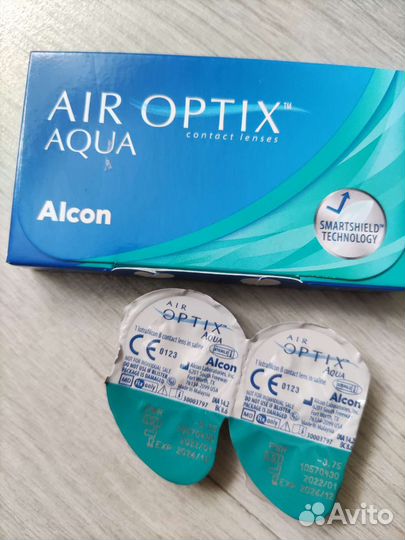 Линзы контактные Alcon Air Optix Aqua -3.75