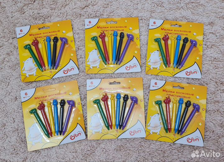 Восковые мелки,цветные карандаши