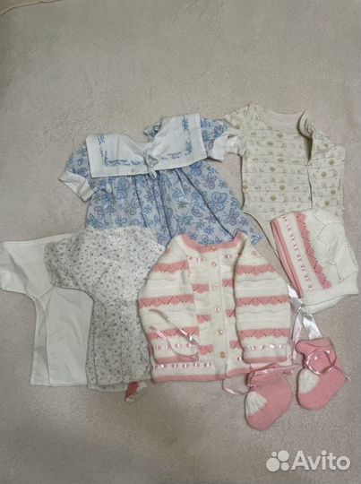 Вещи на девочку 0-12 месяцев пакетом
