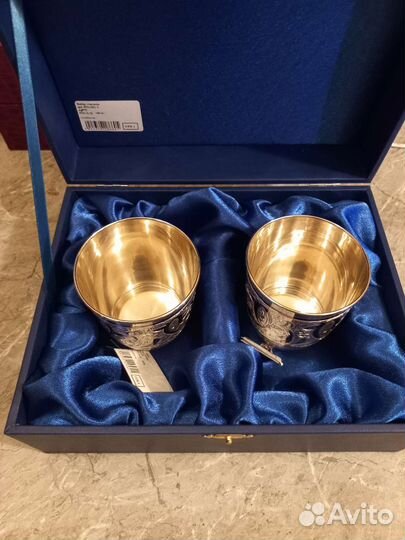 Набор серебряных стаканов на 210 млл. Кубачи