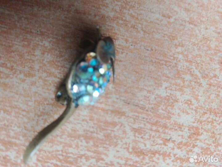 Старинная брошь мышка, Англия