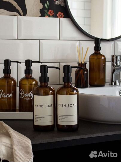 Дозаторы флаконы баночки с дозатором из стекла