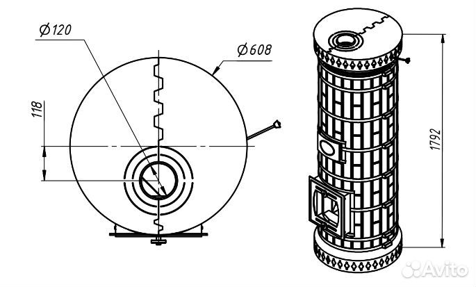 Печь отопительная 