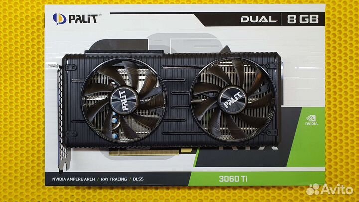 Видеокарта Palit dual RTX3060Ti LHR V1 Samsung