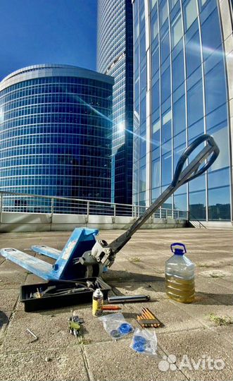 Ремонт гидравлической тележки рохли на выезде