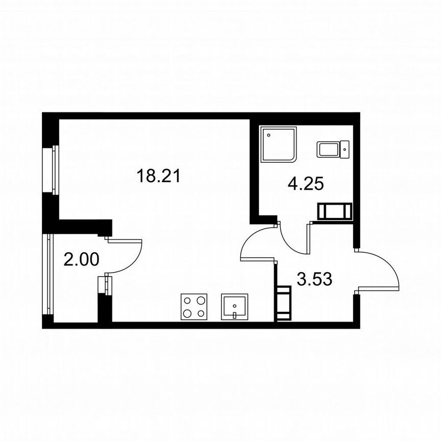 Квартира-студия, 27 м², 8/9 эт.