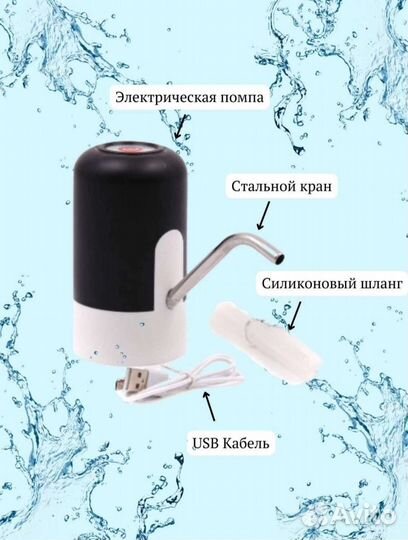 Помпа для воды электрическая беспроводная