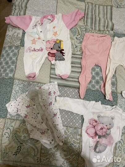 Детские вещи пакетом на девочку 50 - 68