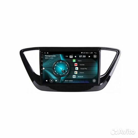 Магнитола hyundai Solaris 2017-2021