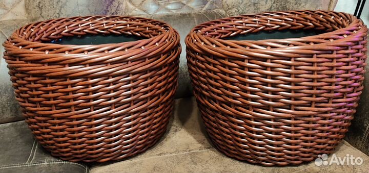 Кашпо из искусственного ротанга 12, 16 литров